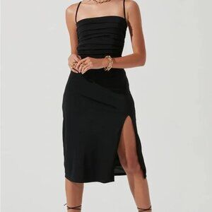Astr Black Midi Dress